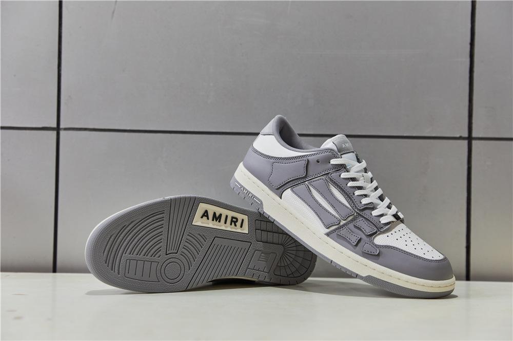 Pk God Amiri Men''s Skel LOW Sneakers GREY retail materials ready to ship